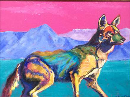 Coyote 9x12 acrylic-Steve Boster MD-Coyote In the Rockies