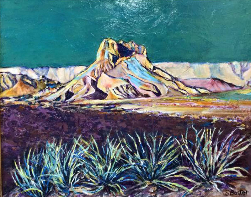 Texas-20x24 acrylic-Steve Boster MD-Mountain in West Texas
