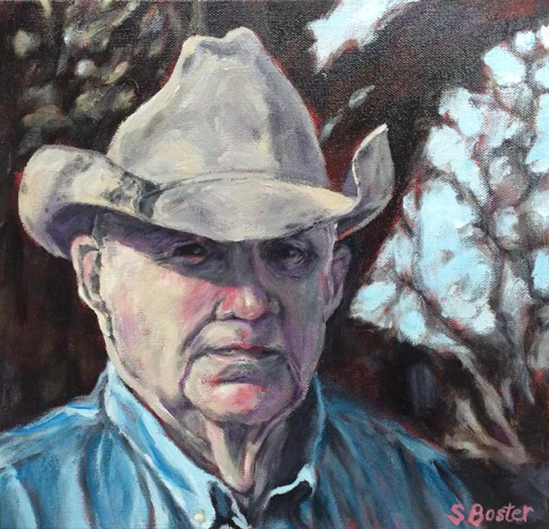 West Texas Rancher- 9x12 acrylic Steve Boster MD- Sold