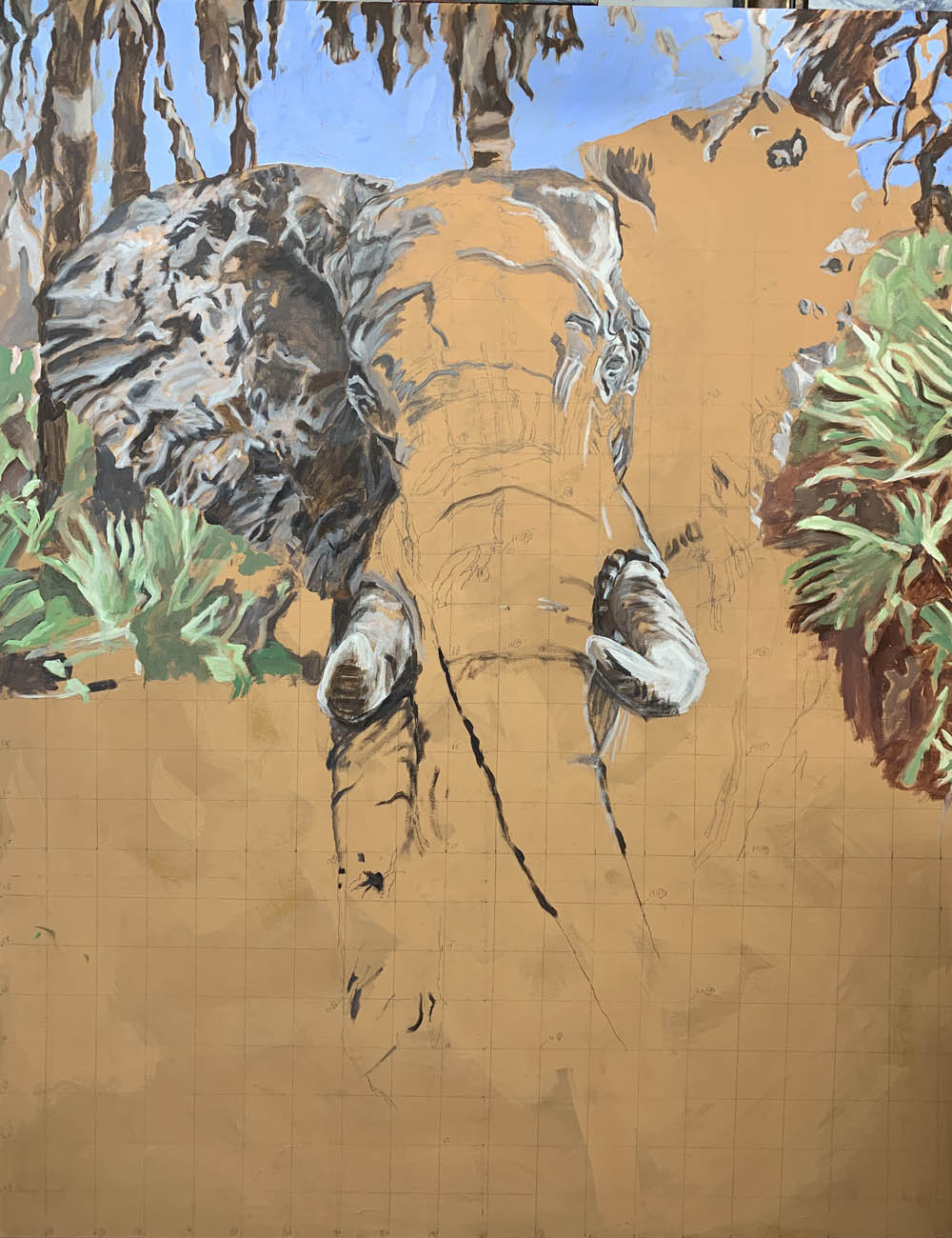 Bull Elephant in progress
